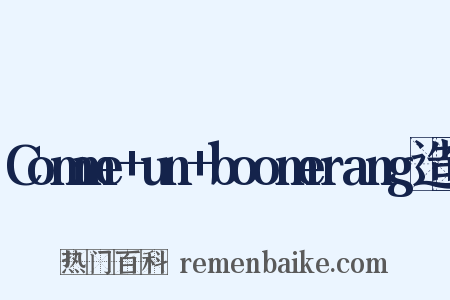 Comme+un+boomerang造句是什么意思的图片